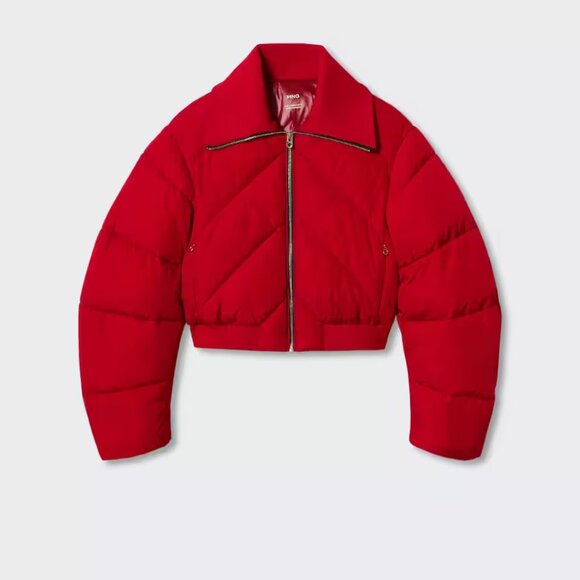 Mango Red Quilted Jacket - Picture 1 of 5